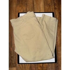 Bob Timberlake Mens Khaki Pants Tan 5-Pocket Chino Straight Leg 44x30